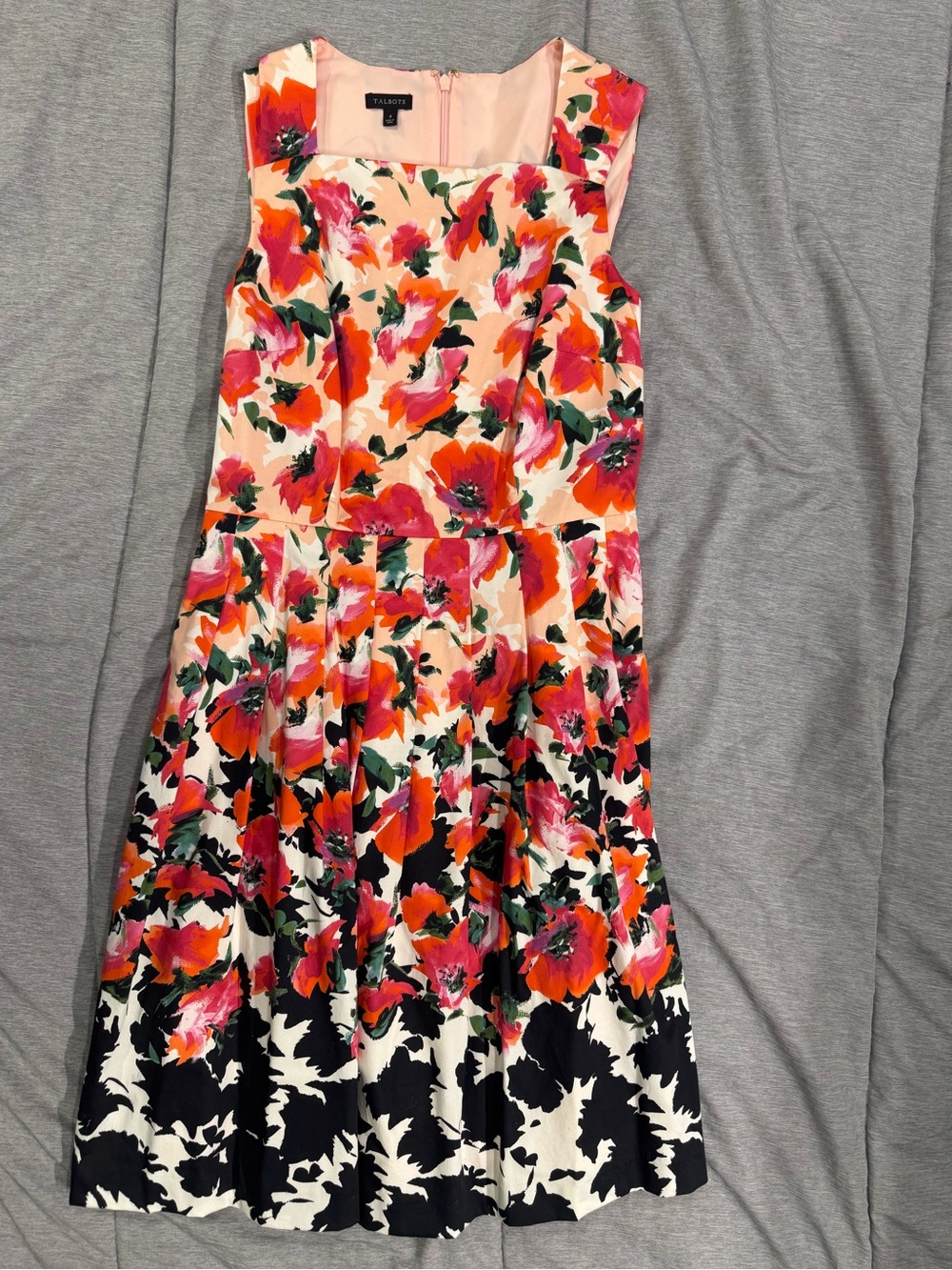 Talbots Floral Sleeveless Fit-&-Flare Dress